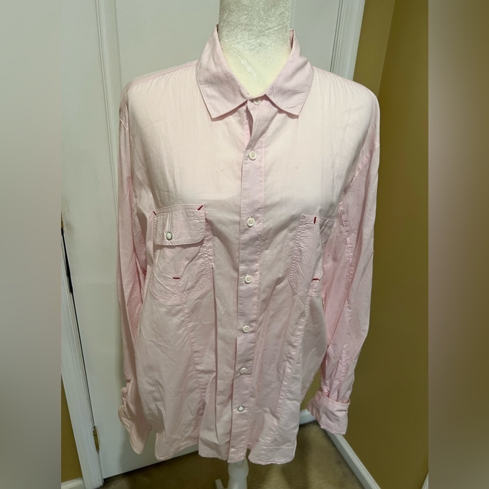 Vintage Red cotton button down size XL